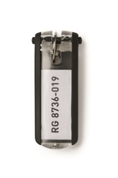 Nyckelbrickor Durable Key Clip svart, 6 st/fp